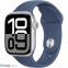 Смарт-годинник Apple Watch Series 10 GPS + Cellular 46mm Silver Alu. Case w. Denim Sport Band - S/M (MWY03) 0