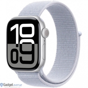 Смарт-часы Apple Watch Series 10 GPS + Cellular 46mm Silver Aluminum Case w. Blue Cloud S. Loop (MWY23)