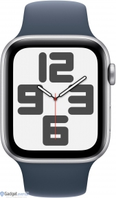 Apple Watch SE 2 GPS 44mm Silver Aluminium with Storm Blue Sport Band S/M (MREC3)