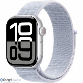 Смарт-годинник Apple Watch Series 10 GPS 46mm Silver Aluminum Case w. Blue Cloud Sport Loop (MWWN3)